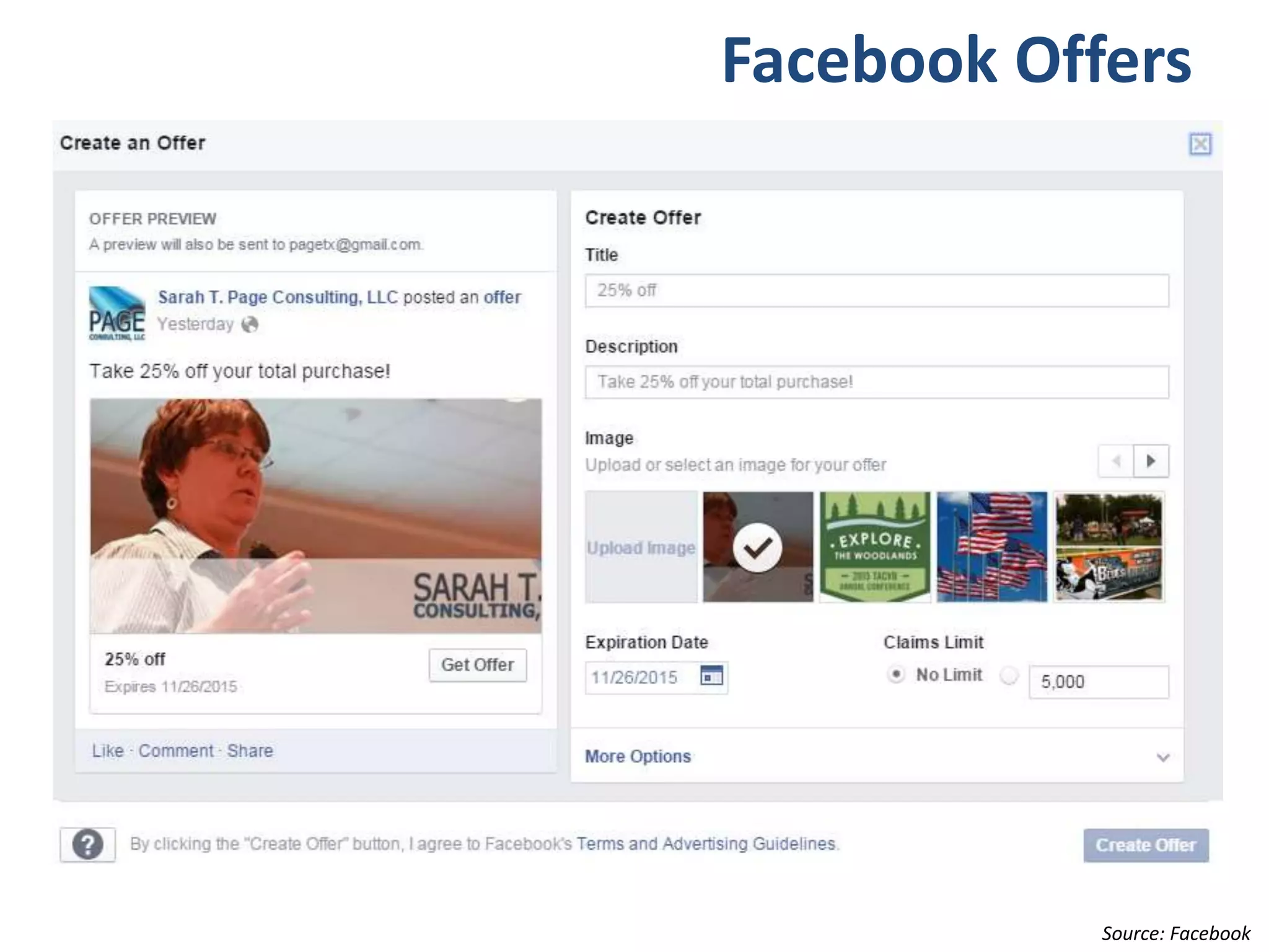 Facebook Offers
Source: Facebook
 