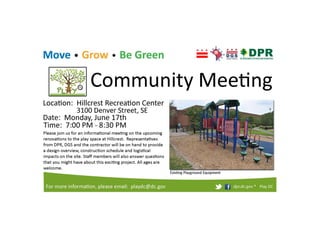 Hillcrest Play DC Playground Community Meeting
