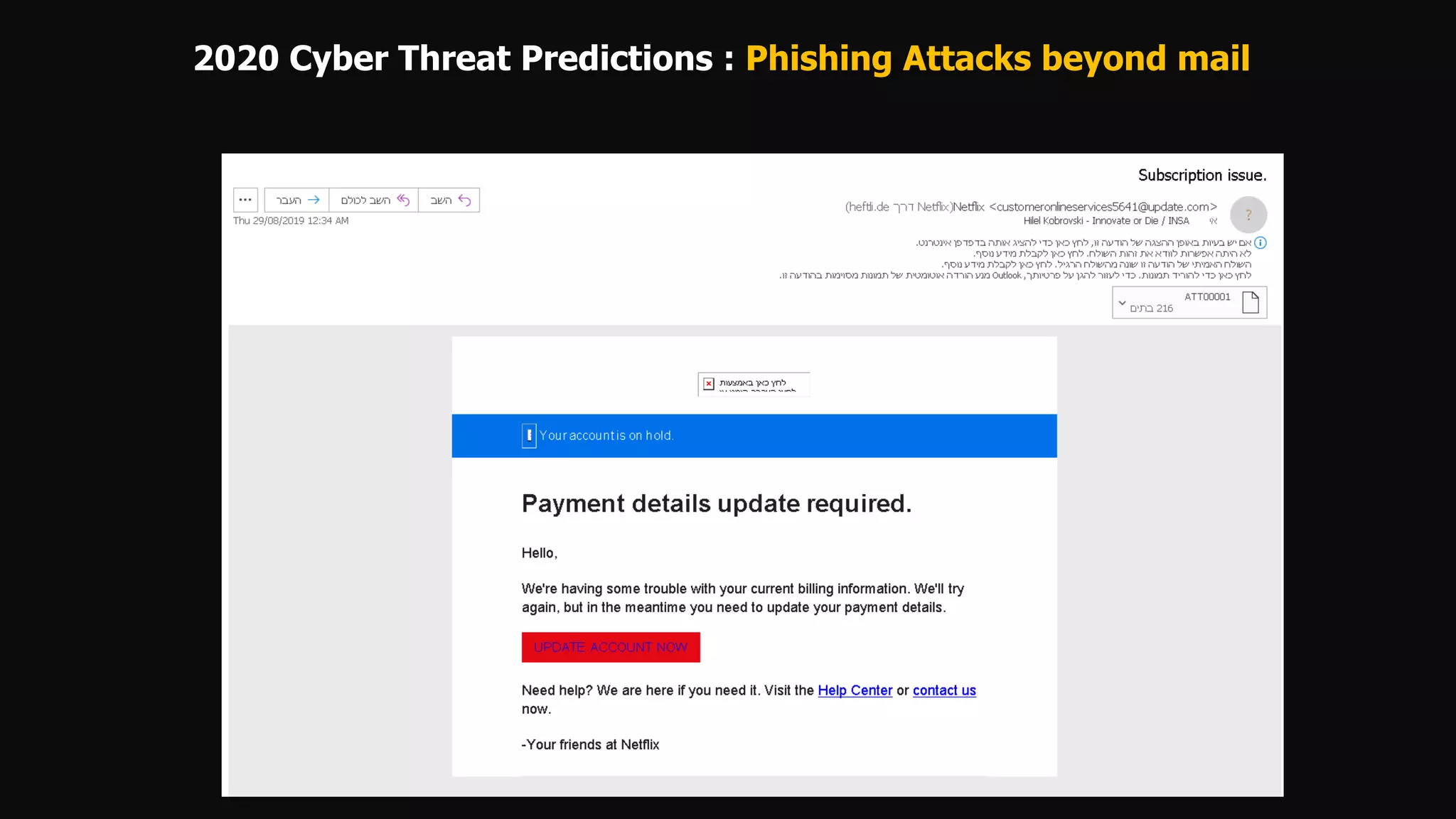 2020 Cyber Threat Predictions : Phishing Attacks beyond mail
 