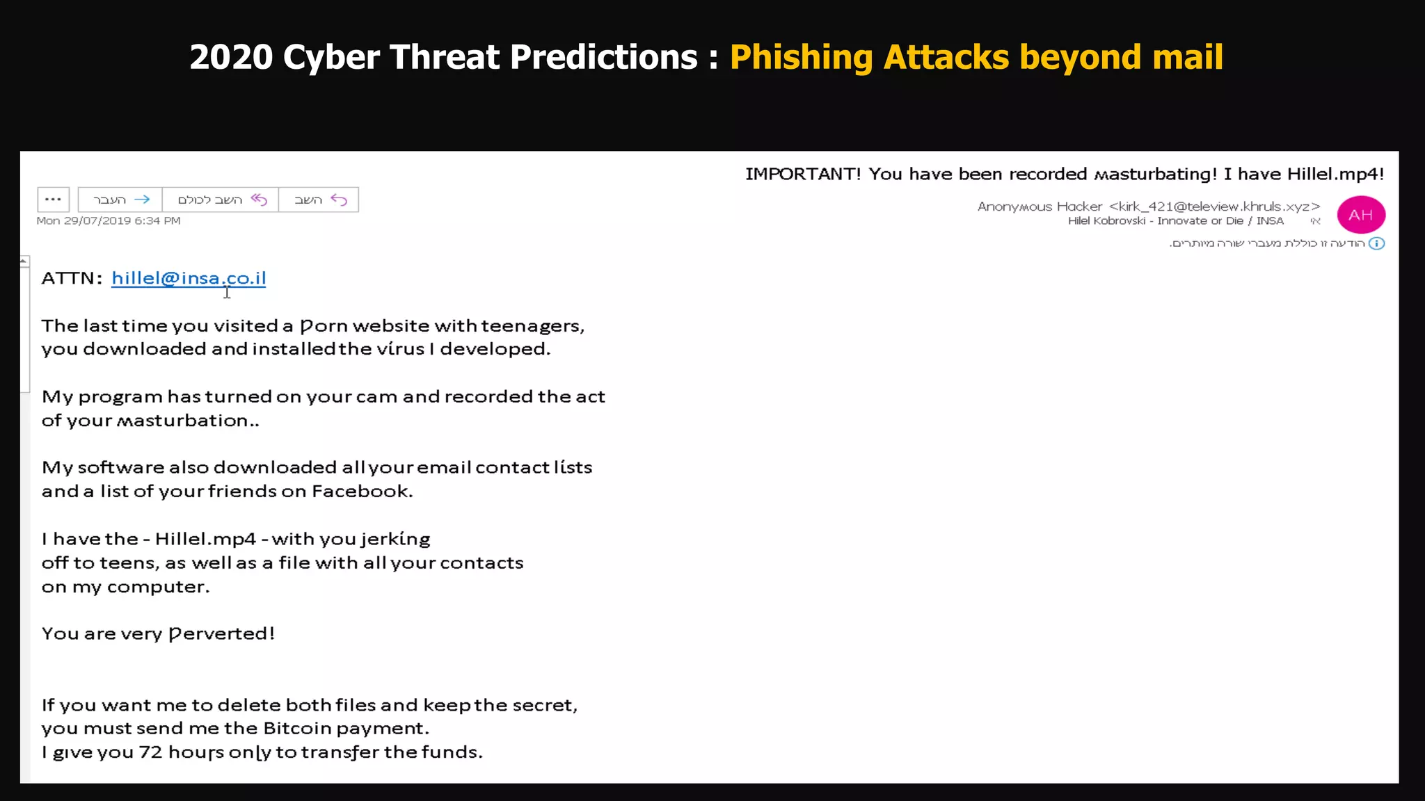 2020 Cyber Threat Predictions : Phishing Attacks beyond mail
 