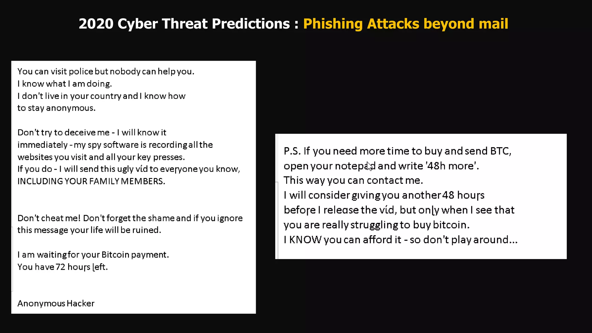 2020 Cyber Threat Predictions : Phishing Attacks beyond mail
 