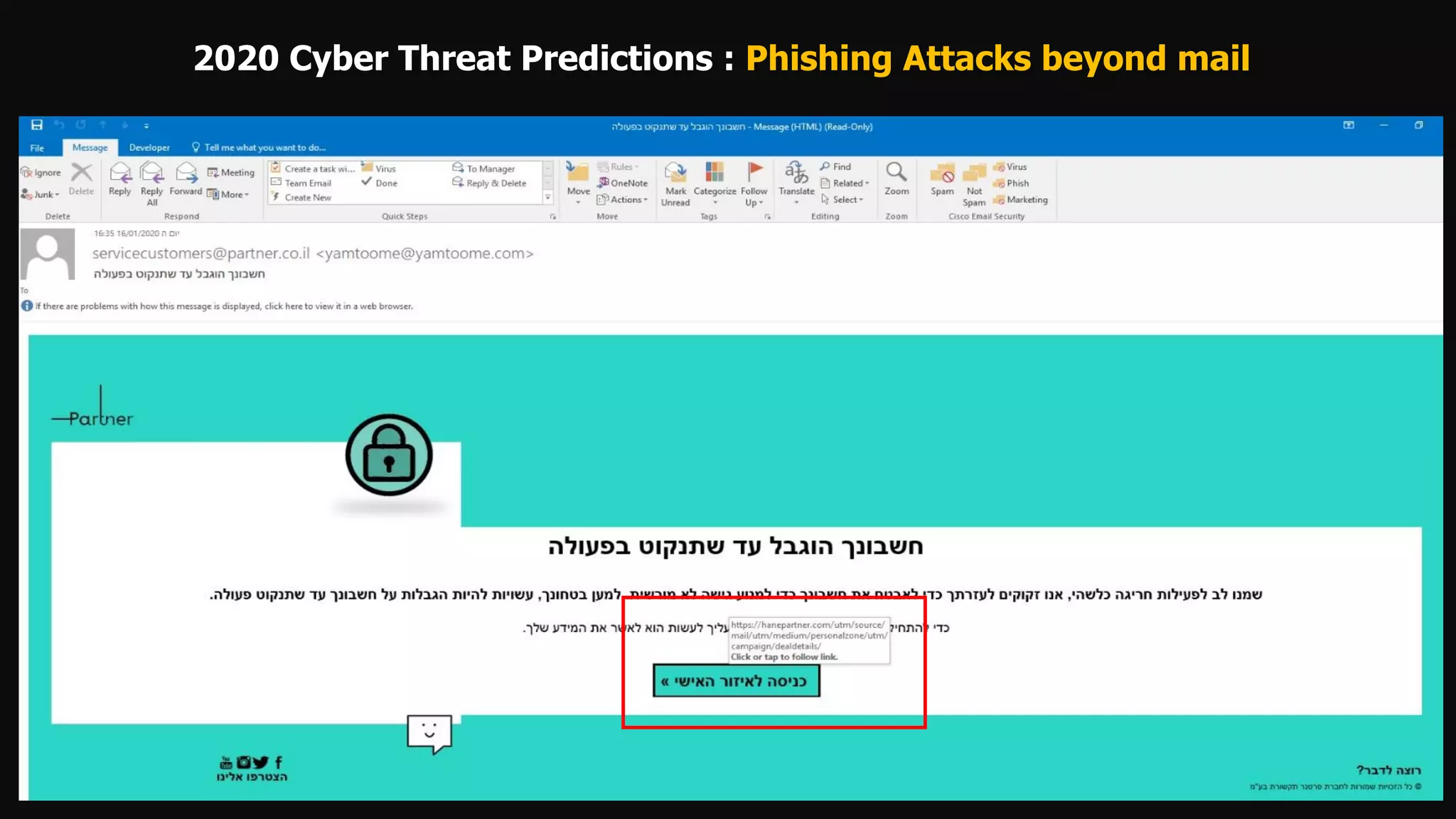 2020 Cyber Threat Predictions : Phishing Attacks beyond mail
 