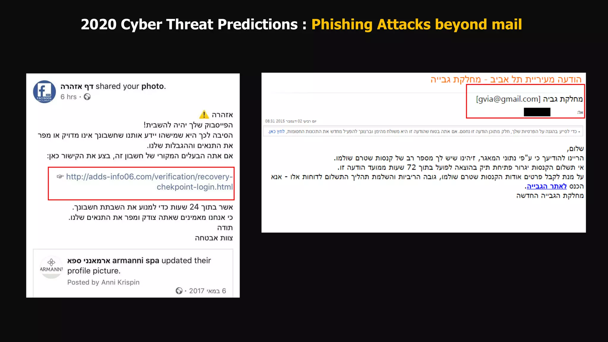 2020 Cyber Threat Predictions : Phishing Attacks beyond mail
 