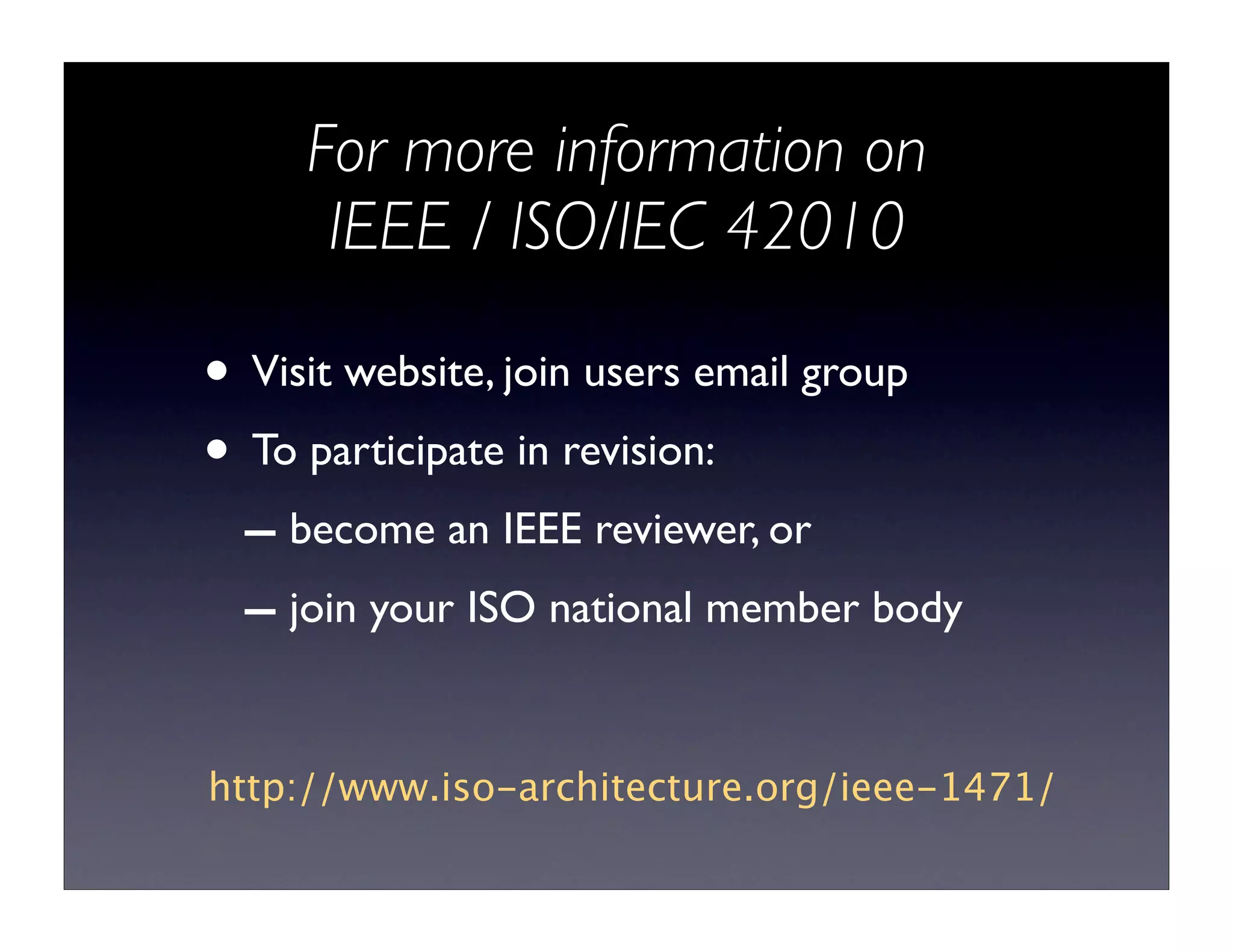 Knowledge mechanisms in IEEE 1471/ISO 42010 | PDF