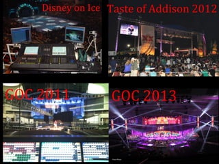 Disney on Ice Taste of Addison 2012 
http://www.qsl.net/o/on4blu//Maxxyz/MonstersInc.jpg https://www.flickr.com/photos/townofaddison/5794298801/in/set-72157626753627851 
From IPhoto GOC 2011 GOC 2013 
From IPhoto 
 