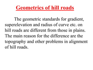 Hill roads | PPTX