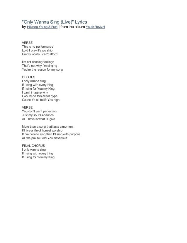 Hillsong Young Amp Free Youth Revival 16 Lyrics Book