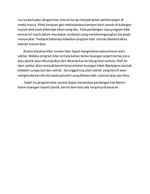 kebaikan program kitar semula kebaikan program kitar semula