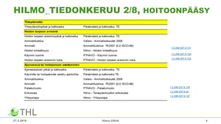 Hilmo Source Variable Hilmo tiedonkeruu, OSVA 270319 | PDF