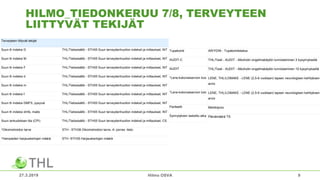 Hilmo Source Variable Hilmo tiedonkeruu, OSVA 270319 | PPT