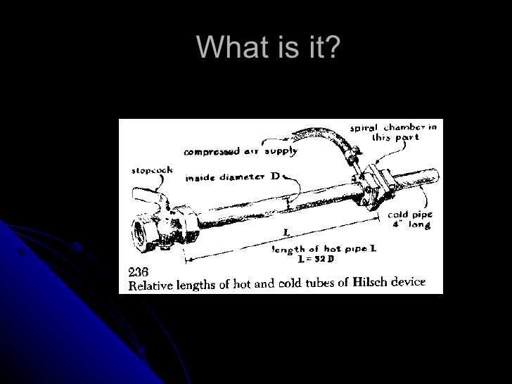 Hilsch Vortex Tube Laboratory Experiment