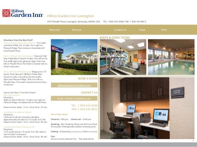 Hilton Garden Inn Lexington Ky Hotel Ebrochure