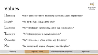 Hilton Strategic Management Presentation | PPTX