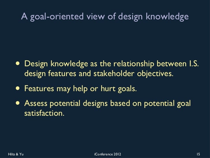 Design Evaluation Of The Goal Oriented Design Knowledge Library Design Evaluation Of The Goal Oriented Design Knowledge Library