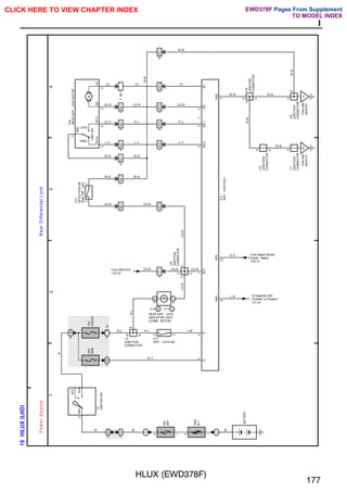 HLUX (EWD378F)
177
I
;;;;;
;;;;;
;;;;;
;;;;;;;;;
;;;;;;;;;
;;;;;;;;;
;;;;;;;;;
;;;;;;;;;
;;;;;;;;;
;;;;;;;;;
;;;;;;;;;
;;;;;;;;;
;;;;;;;;;
;;;;;;;;;
1
2
3
4
19
HILUX
(
LHD
)
LG–R
LG–R LG–R
BC2
REL1
RLY1
6
BE1
9
2
5
2
BC2
P–L
M2
100A
ALT
R
1I
1E
7
7
1
B
SPD
P–L
LG–Y
2
1
RLY2
R–L
10A
GAUGE
20A
4WD
IG
40A
AM1
4
B
E1
6
5
REL2
L–Y
L–Y L–Y
LOCK
1
1H
1
1H
5
2
4WD
5
G–O From Speed Sensor
[Comb. Meter]
<25–3>
BE1
2
2
I17
IGNITION
SW
2
ACC
IG1
AM1
4
GND
4
From ABS ECU
<22–8>
LIMIT
SW
BE1
1
2
B
C2
7
B
E1
6
B
E1
3
B
E1
M
3
B
C2
II
J23
JUNCTION
CONNECTOR
Cowl
side
panel
RH
R
2
2
1
1
4
5
3
FREE
3
7
10
M1
M1
LG
W–B
LG
LG
W–B W–B
W–B W–B
LG–B LG–B
LG–B
W–B
B–Y
L–W
R–L
R–L
W W
5
BC2
4
LG–B
BATTERY
D 5
DIFF. LOCK SW
D13
DETECTION
SW
(Rear
Diff.
Lock)
R
8
REAR
DIFF.
LOCK
MOTOR
LG–B
1
M2
2
GND
To Detection SW
(Transfer L4 Position)
<21–4>
A
L–R
W
8
RLP
B
B
B
J 8
JUNCTION
CONNECTOR
5
B
8
C
9
I
C
1
LG–B
C
1
C
C
C
J16
JUNCTION
CONNECTOR
D
4
DIFF.
LOCK
ECU
LG–B
10
BC1
W–B
W–B
A
IG
J
7
JUNCTION
CONNECTOR
Cowl
side
panel
LH
A
J14
JUNCTION
CONNECTOR
J19
JUNCTION
CONNECTOR
A
A
A
A
A
W–B
W–B
W–B
P
o
w
e
r
S
o
u
rc
e
R
e
a
r
D
iffe
re
n
tia
l
L
o
c
k
REAR DIFF. LOCK
INDICATOR LIGHT
[COMB. METER]
C
B
C10 C11
,
CLICK HERE TO VIEW CHAPTER INDEX Pages From Supplement
TO MODEL INDEX
EWD378F
 