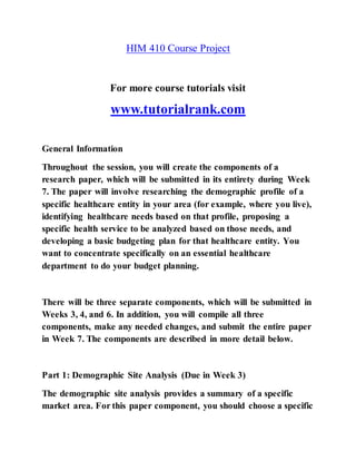 HIM 410 Inspiring Innovation/tutorialrank.com | DOCX