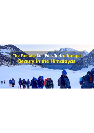 The Famous Bali Pass Trek-a Tranquil Beauty in the Himalayas
