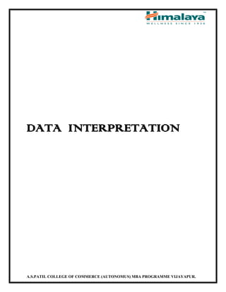 A.S.PATIL COLLEGE OF COMMERCE (AUTONOMUS) MBA PROGRAMME VIJAYAPUR.
DATA INTERPRETATION
 