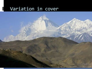 Variation in cover
 