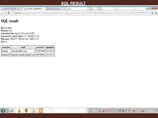 SQL RESULT
 