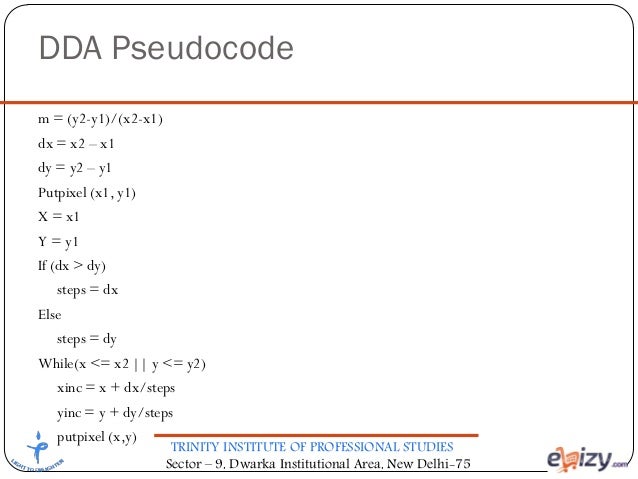 Dda Line Drawing Algorithm Advantages And Disadvantages : Computer graphics