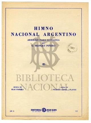 Himn nacional argentino para guitarra