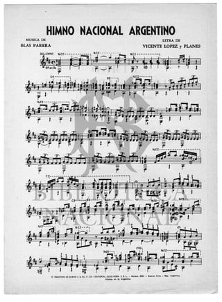 Himn nacional argentino para guitarra