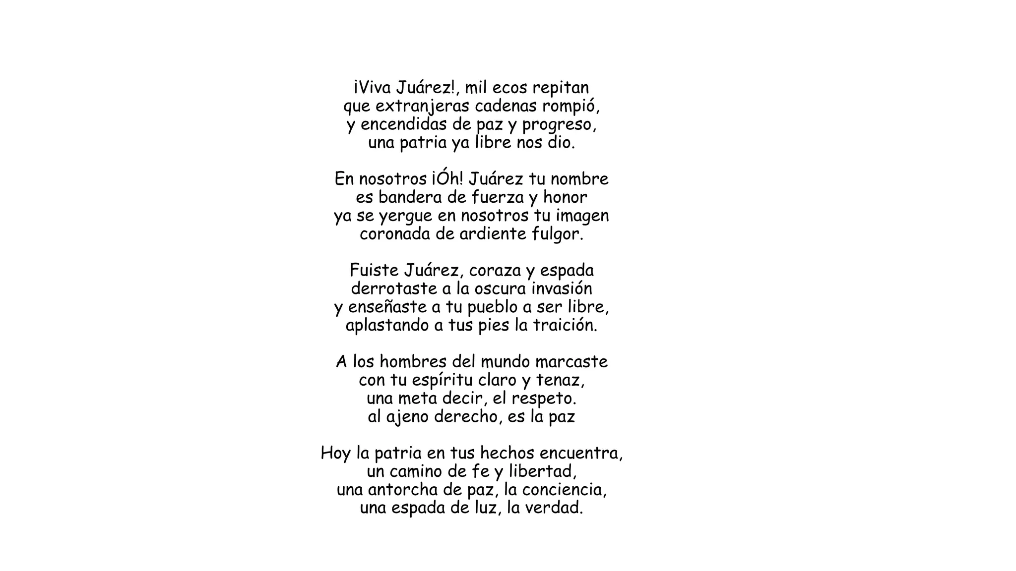 Letra De La Cancion Himno A Juarez www.slideshare.net