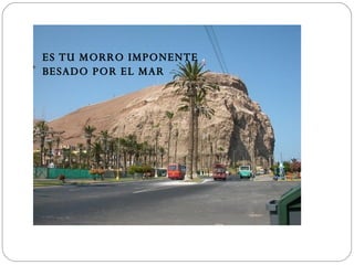 ES TU MORRO IMPONENTE BESADO POR EL MAR 