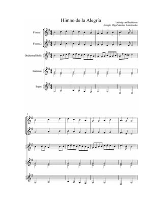 Himno de la alegría (flauta y placas)