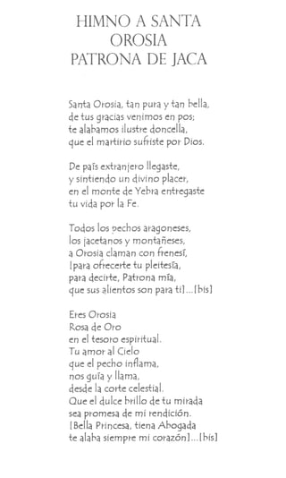 Himno Santa Orosia