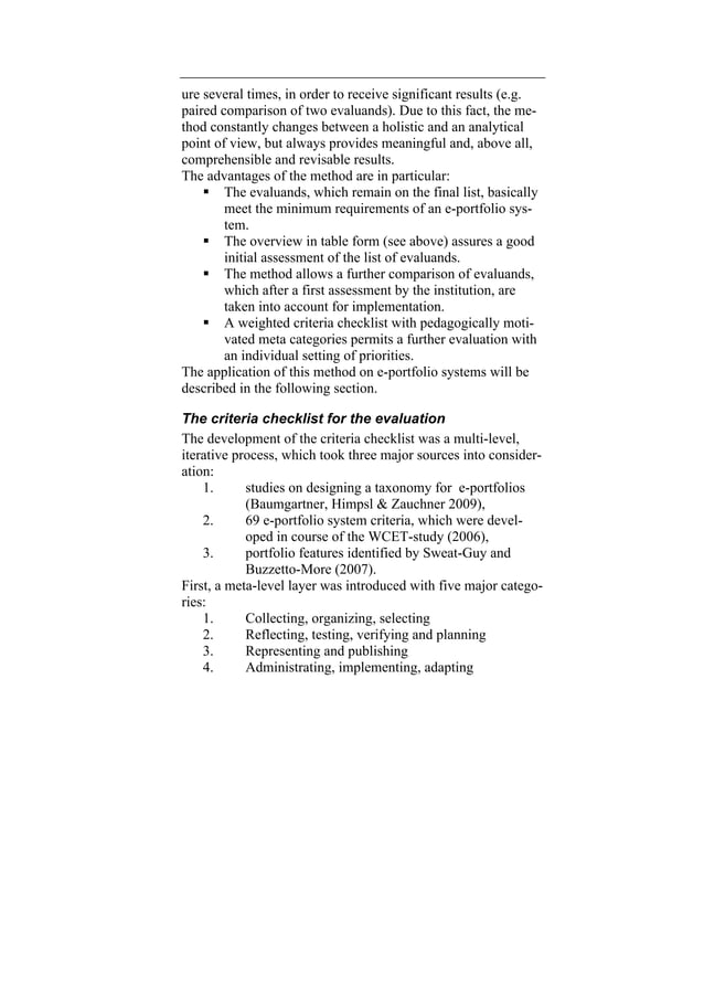 Chapter 2 Evaluation of E-Portfolio Systems Klaus Himpsl & Peter ...