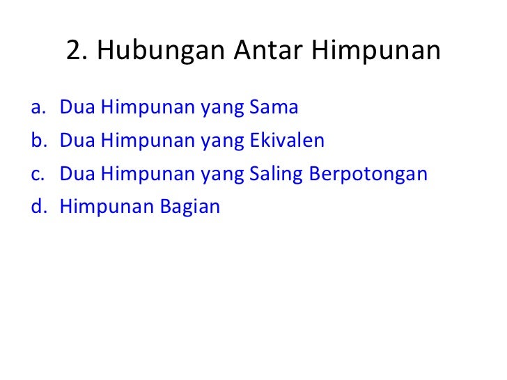 Contoh Himpunan Union - FRasmi