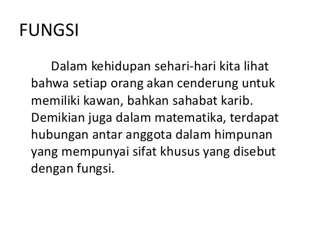 Himpunan dan fungsi