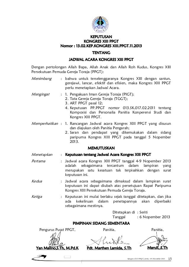 Himpunan Keputusan KSK XIII PPGT