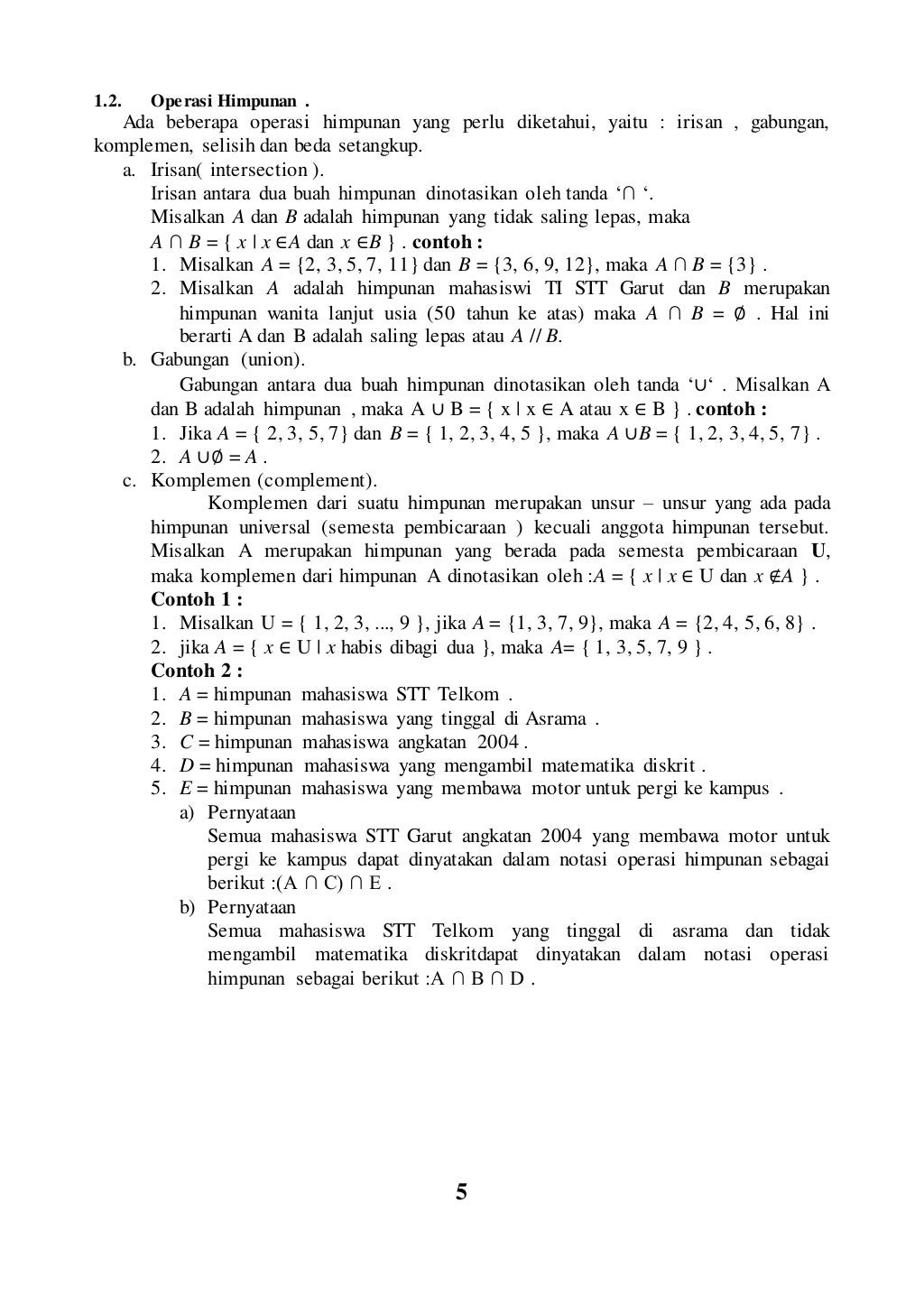 Himpunan matematika diskrit
