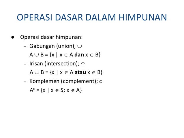 Himpunan Pertemuan 2