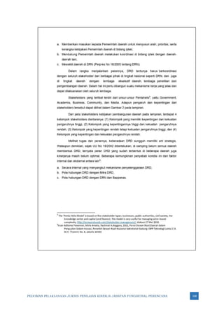 PEDOMAN PELAKSANAAN JUKNIS PENILAIAN KINERJA JABATAN FUNGSIONAL PERENCANA 168
 