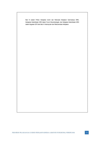 PEDOMAN PELAKSANAAN JUKNIS PENILAIAN KINERJA JABATAN FUNGSIONAL PERENCANA 171
 