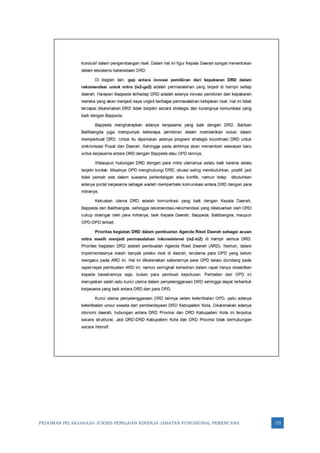 PEDOMAN PELAKSANAAN JUKNIS PENILAIAN KINERJA JABATAN FUNGSIONAL PERENCANA 175
 