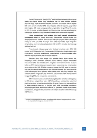 PEDOMAN PELAKSANAAN JUKNIS PENILAIAN KINERJA JABATAN FUNGSIONAL PERENCANA 177
 