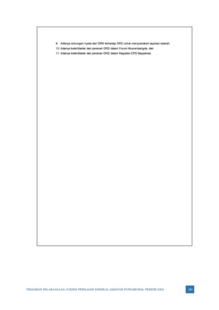 PEDOMAN PELAKSANAAN JUKNIS PENILAIAN KINERJA JABATAN FUNGSIONAL PERENCANA 183
 