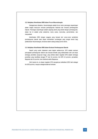 PEDOMAN PELAKSANAAN JUKNIS PENILAIAN KINERJA JABATAN FUNGSIONAL PERENCANA 185
 