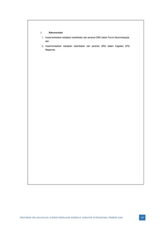 PEDOMAN PELAKSANAAN JUKNIS PENILAIAN KINERJA JABATAN FUNGSIONAL PERENCANA 187
 