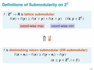 Maximizing Submodular Function over the Integer Lattice | PDF