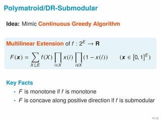 Maximizing Submodular Function over the Integer Lattice | PDF