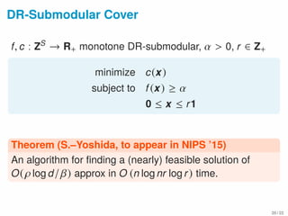 Maximizing Submodular Function over the Integer Lattice | PDF