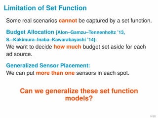 Maximizing Submodular Function over the Integer Lattice | PDF