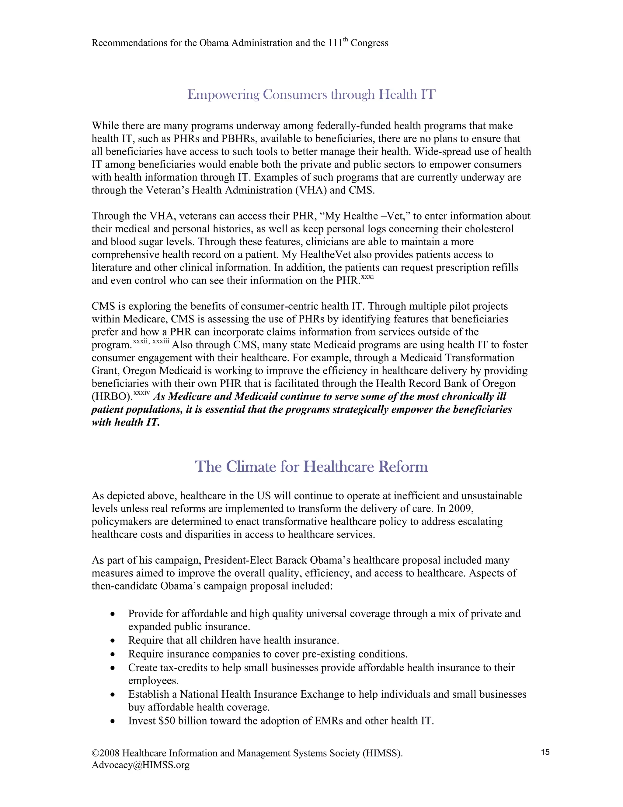 Enabling Healthcare Reform Using IT