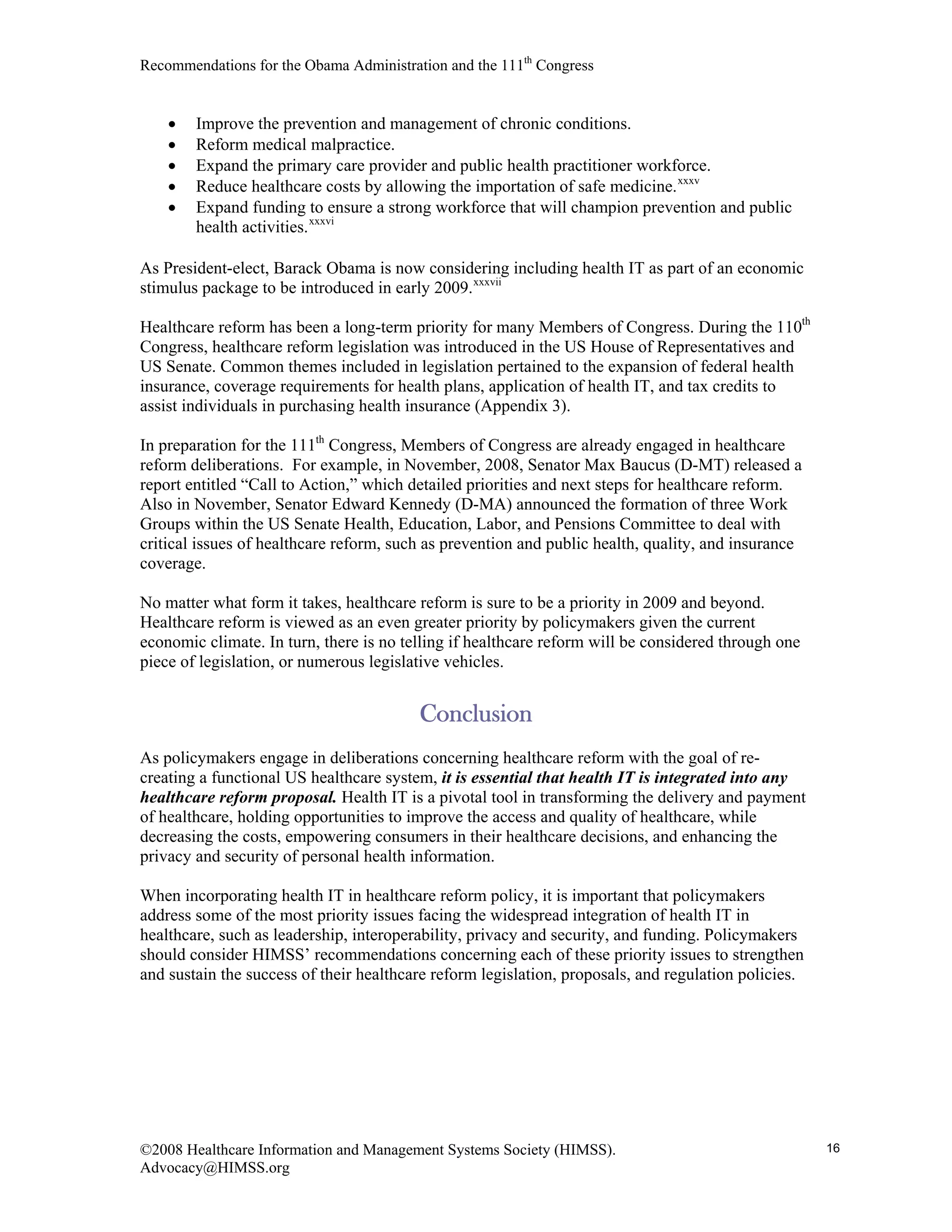 Enabling Healthcare Reform Using IT